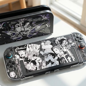 Nana Anime Nintendo Switch Case, Transparent Split Protective Cover, Kawaii Switch OLED / Switch 2 Shell, Cute Gamer Gift