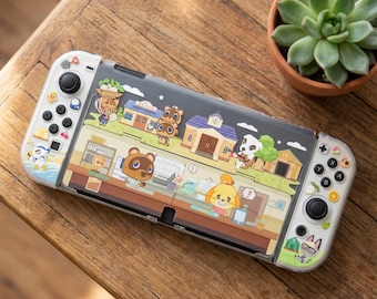 Nintendo Switch Case Animal Forest | Kawaii Hard Shell Cover Switch 2 / OLED | Cute Gamer Gift | Protective Frosted Case
