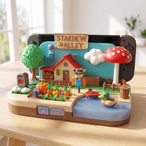 Stardew Valley Charging Stand for Nintendo Switch & Switch 2 OLED, Farm Theme Console Dock, Cozy Gamer Gift