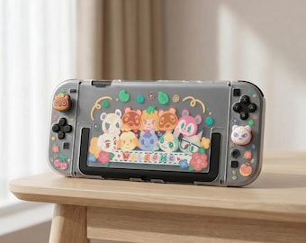 Animal Forest Nintendo Switch 2 Case, Frosted Transparent Kawaii Cover, Protective Shell, Gamer Gift