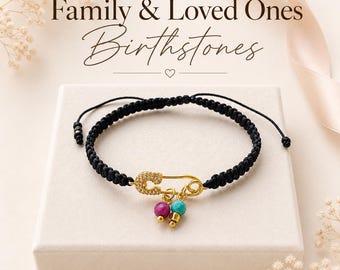 Family Birthstone Bracelet, Personalized Loved Ones Bracelet, Custom Birthstone Jewelry