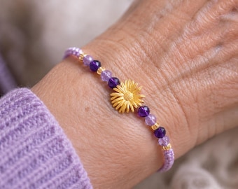 Grandmother Bracelet, Amethyst Bracelet, Grandma Gift, Birthday Gift for Grandma, Grandma Granddaughter Bracelet, Matching Bracelet Set