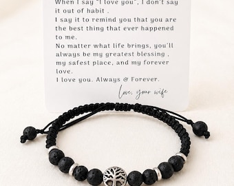 To My Husband Bracelet, Gifts for Husband from Wife, Anniversary Gift for Him, Birthday Gift for Husband, Valentine’s Day Gift