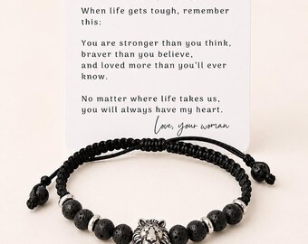 To My Man Bracelet, Gift for Boyfriend, Gift for Him, Anniversary Gift for Him, Birthday Gift for Boyfriend, Valentines Gift for Him