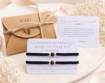 Gift for Daughter from Mom, Mother Daughter Matching Bracelet Set, Mommy and Me Jewelry