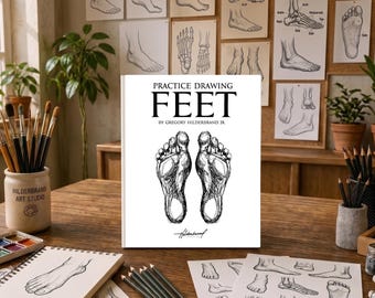 Practice Drawing Feet, Easy Foot Drawing Book, Anatomy Sketching Workbook, Learn Feet Drawing, Drawing Exercises