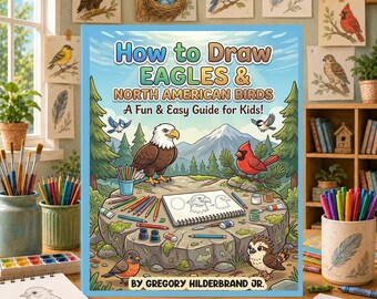 How to Draw Eagles & North American Birds, Easy Bird Drawing Book, Wildlife Sketching Workbook, Learn Bird Drawing, Drawing Exercises