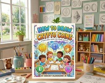 How to Draw Crypto Coins, Easy Cryptocurrency Drawing Book, Digital Finance Sketching Workbook, Learn Coin Drawing, Drawing Exercises