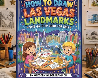 How to Draw Las Vegas Landmarks, Easy City Drawing Book, Architecture Sketching Workbook, Learn Landmark Drawing, Drawing Exercises