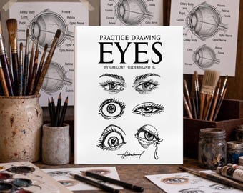 Practice Drawing Eyes, Easy Eye Drawing Book, Facial Feature Sketching Workbook, Learn Eye Drawing, Drawing Exercises