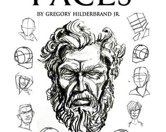 How to Draw faces, Easy Face drawing book, Portrait drawing, Figure Sketching Practice Book, Drawing Exercises