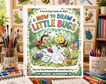 How to Draw Little Bugs, Easy Insect Drawing Book, Cute Bug Sketching Workbook, Learn Bug Drawing, Drawing Exercises