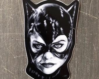 MEOW - Fan Art 4" Sticker - Selina Kyle as Catwoman