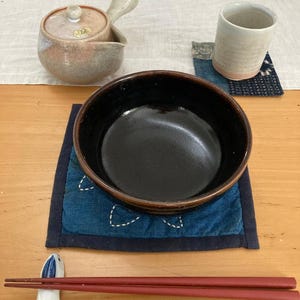 Japanische Sashiko Untersetzer und Patchwork Untersetzer Muster #9