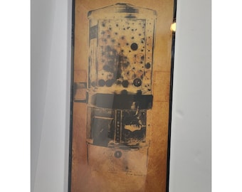 1972 Louise Bernard Gesigneerde Moody Industrial Art Gumball 23/25 Ingelijste Pop Print