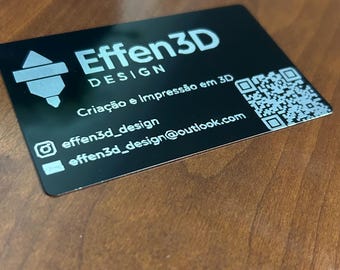 Custom Laser Engraved Aluminum Business Card | NFC Enabled Professional Card