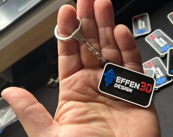Custom 3D Printed NFC Keychain | Smart Link Keyring, PLA Material