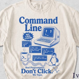 Command Line Shirt | Funny Retro Coding Tee | Programmer Gift | Tech Geek Graphic Tee YB37AT