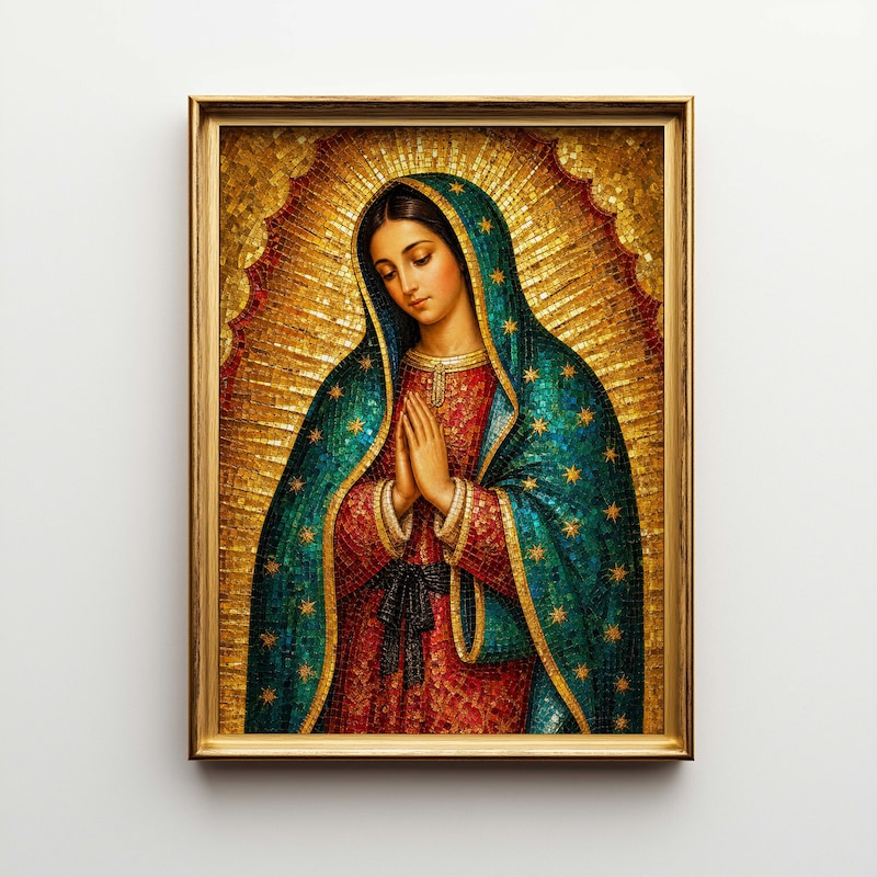 Mosaic Virgin of Guadalupe - Etsy