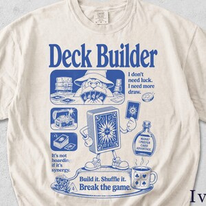 Deck Builder Shirt | Funny Retro Gaming Tee | Board Game Gift | Card Game Graphic D4F8A4
