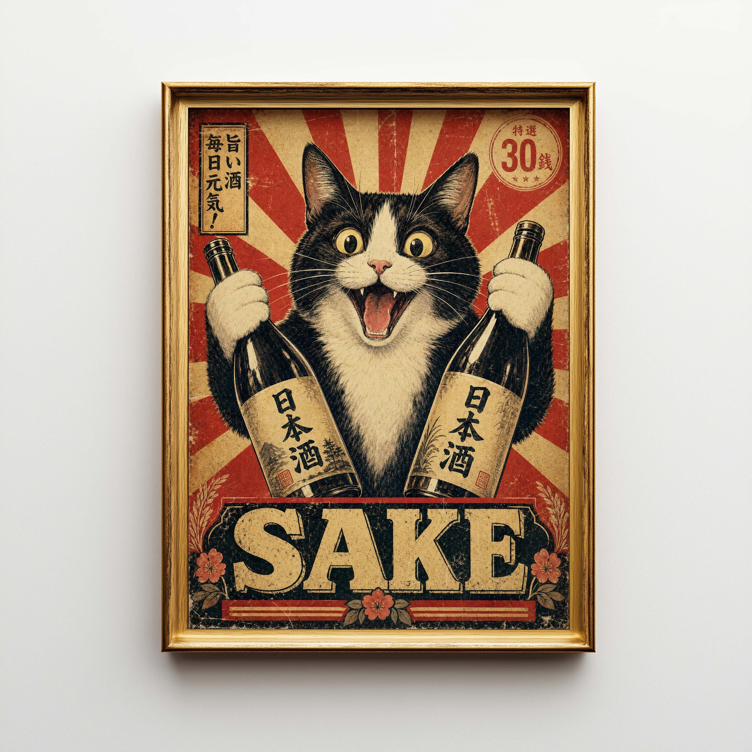 Retro Japanese Alcohol Art - Etsy