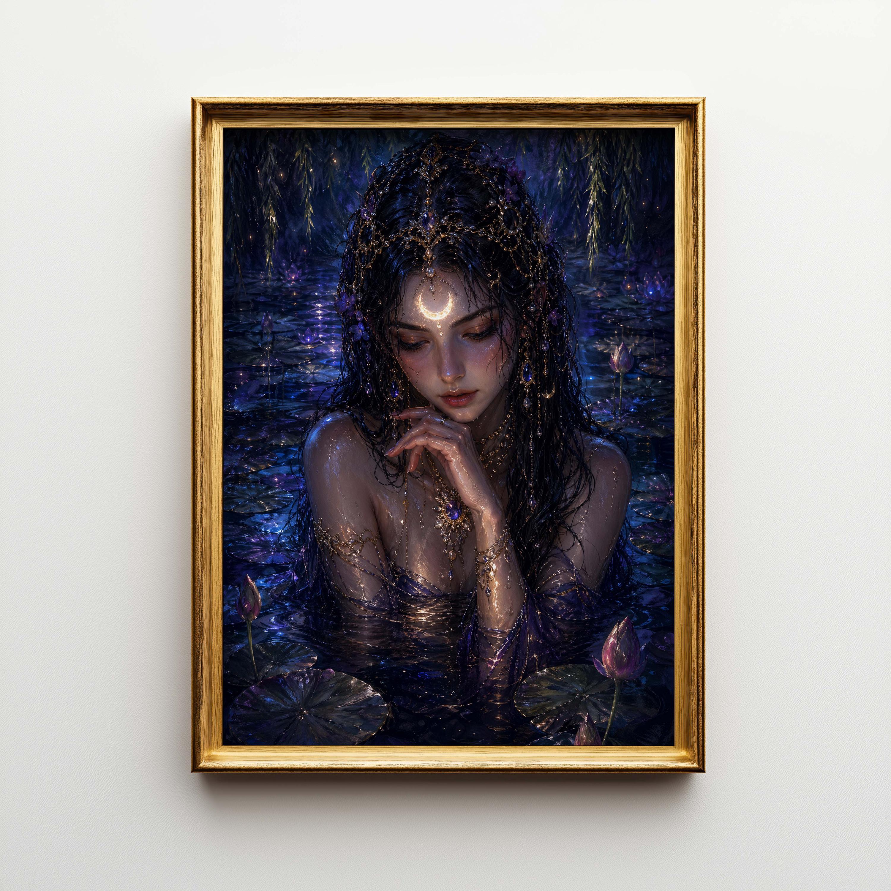 Moon Nymph Painting - Etsy