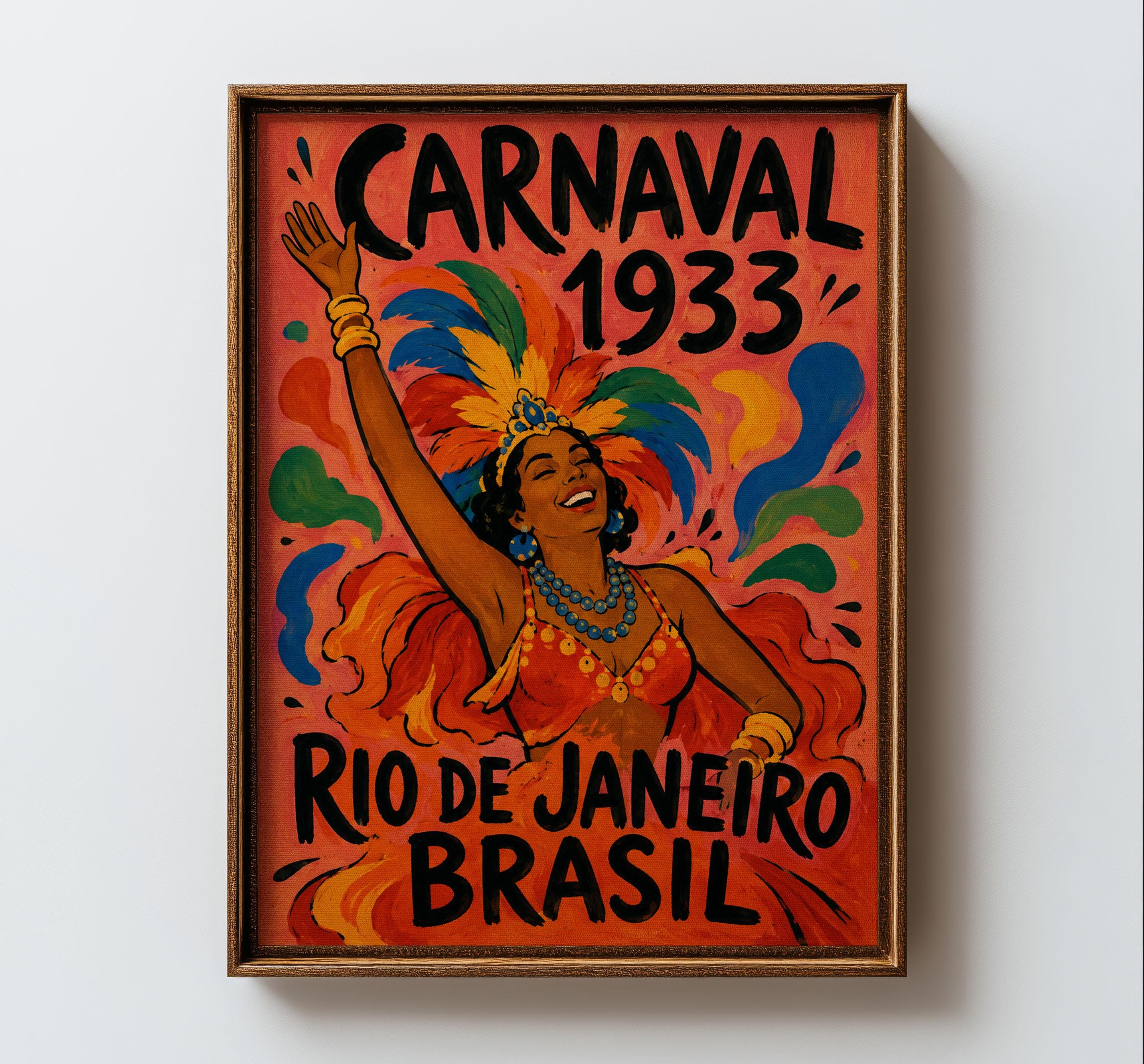 Rio Brazilian Carnival Poster - Etsy