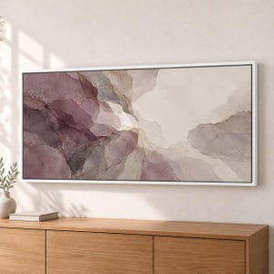 Mineral Shapes Around Empty Center Canvas Print, Organic Color Field Style - LGZABL