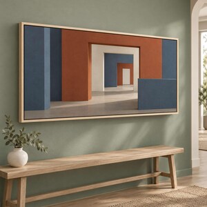 Nested Rectangles Canvas Print, Geometric Abstraction Style - 98U0R2