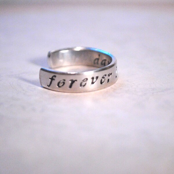 Forever in my Heart Secret Message Cuff Ring