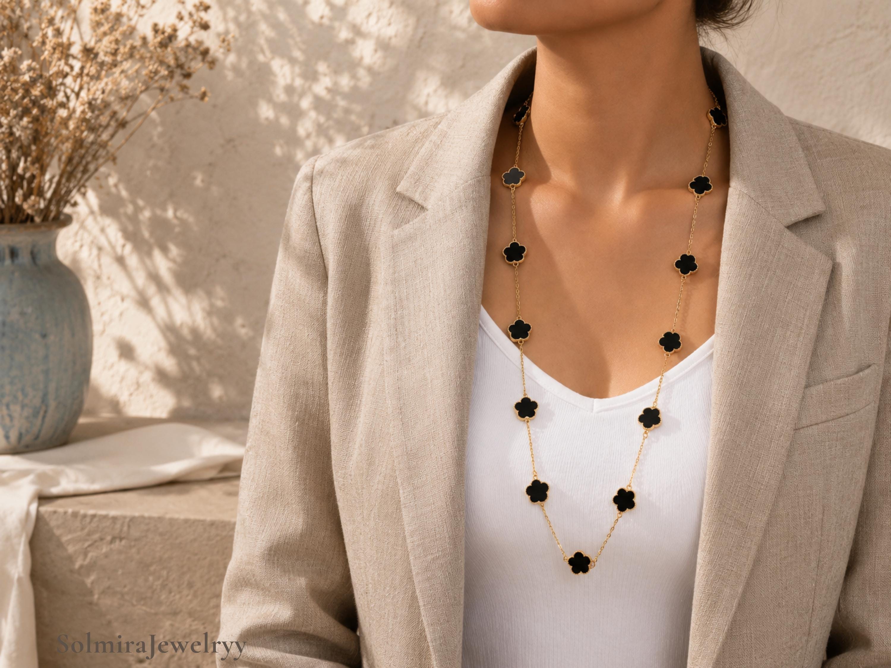 Van cleef alhambra black necklace - Etsy 日本