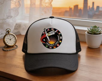 Cappellino da camionista Project Hail Mary Patch, berretto da pendolare in rete per appassionati di fantascienza, cappellino da camionista alla moda Project Hail Mary Merch, berretto da sole ispirato ai romanzi di fantascienza