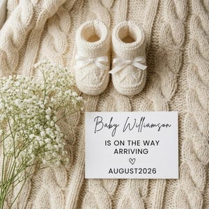 Minimalist Gender-Neutral Pregnancy Reveal  Modern Ultrasound Baby Announcement  Editable Canva Sonogram Template