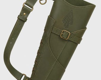 Olivgrüner Leder Bogenschützen