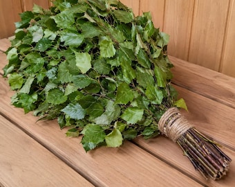 Birken Saunabesen Wenik – Natürlicher Birkenreisig Sauna Quast – Traditioneller Banja Besen – Sauna Zubehör & Wellness