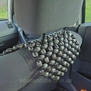 Wooden Car Seat Cover with Massage Beads – Beech Wood Cushion, Breathable Ergonomic Back Support for Driving image 13