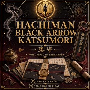 Hachiman Black Arrow Victory KATSUMORI 勝守 | Win Court Case Legal Spell | Shinto Rite Same Day Digital