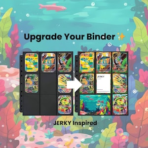Unik estetisk Pokémon-pärmsida inspirerad av JERKY | Michi-metoden | Utskrivbar kortpärminsats | Pokémon-displaydekor