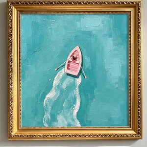 Custom Oil Painting from Photo Gift for Her&Him | Shark Ocean Portrait Art | Size 4" 8" 12" 16"
