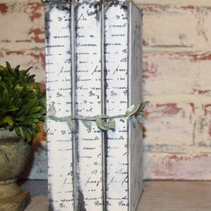 Old Book Stack, Book Decor, Neutral Shelf Decor, French Typography, Modern Farmhouse Decor, Rustic Home Decor, Housewarming Realtor Gift image 10