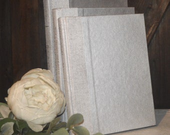 Decorative Books, Designer Silver Books, Bookshelf Accent, Home Staging, Table Centerpiece, Mantel Decor, Gift for Wife, Book Lovers Gift