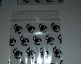 2100 bolsas de plástico con cierre a presión, diseño de escorpión, 40 x 40