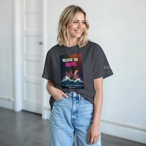 Release the Queers T-Shirt | Empowering LGBTQ+ Pride Graphic Tee | Soft Cotton Casual Wear