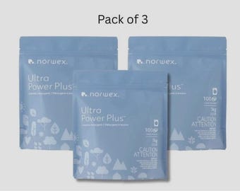 Norwex Ultra Power Plus Laundry Detergent 1kg, 2.2lb, Pack of 3