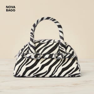 Bolso Mini Estampado Cebra Y2K, Bolso Hombro Animal Print Aesthetic, Bolso Grunge Punk, Bolso 2000s Tendencia Regalo Mujer