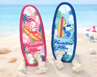 Juguete para perros Peanuts con forma de tabla de surf y cuerda / Juego de tirar con sonido, ambiente veraniego, cuerda duradera
