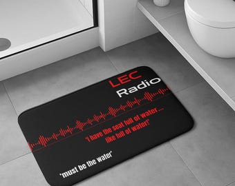 F1 Radio Inspired Bath Mat – "Seat Full of Water" Motorsport Rug