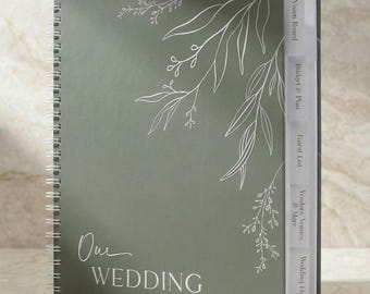 Minimalist Sage Wedding Planner Book – Engagement Gift, Vendor Organizer