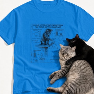 Science Humor Shirt - Funny Nerd Cat Motif Basic