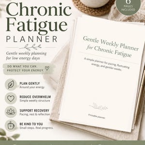 Chronische Müdigkeits-Planer | Gentle Wochenplaner PDF | Energiespar-Planer | Langer COVID & Burnout-Planer | Druckbar A4